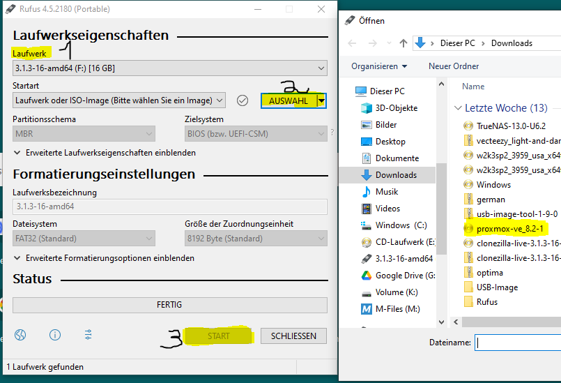 Another picture of a virtual machine running on VirtualBox and Proxmox platforms.